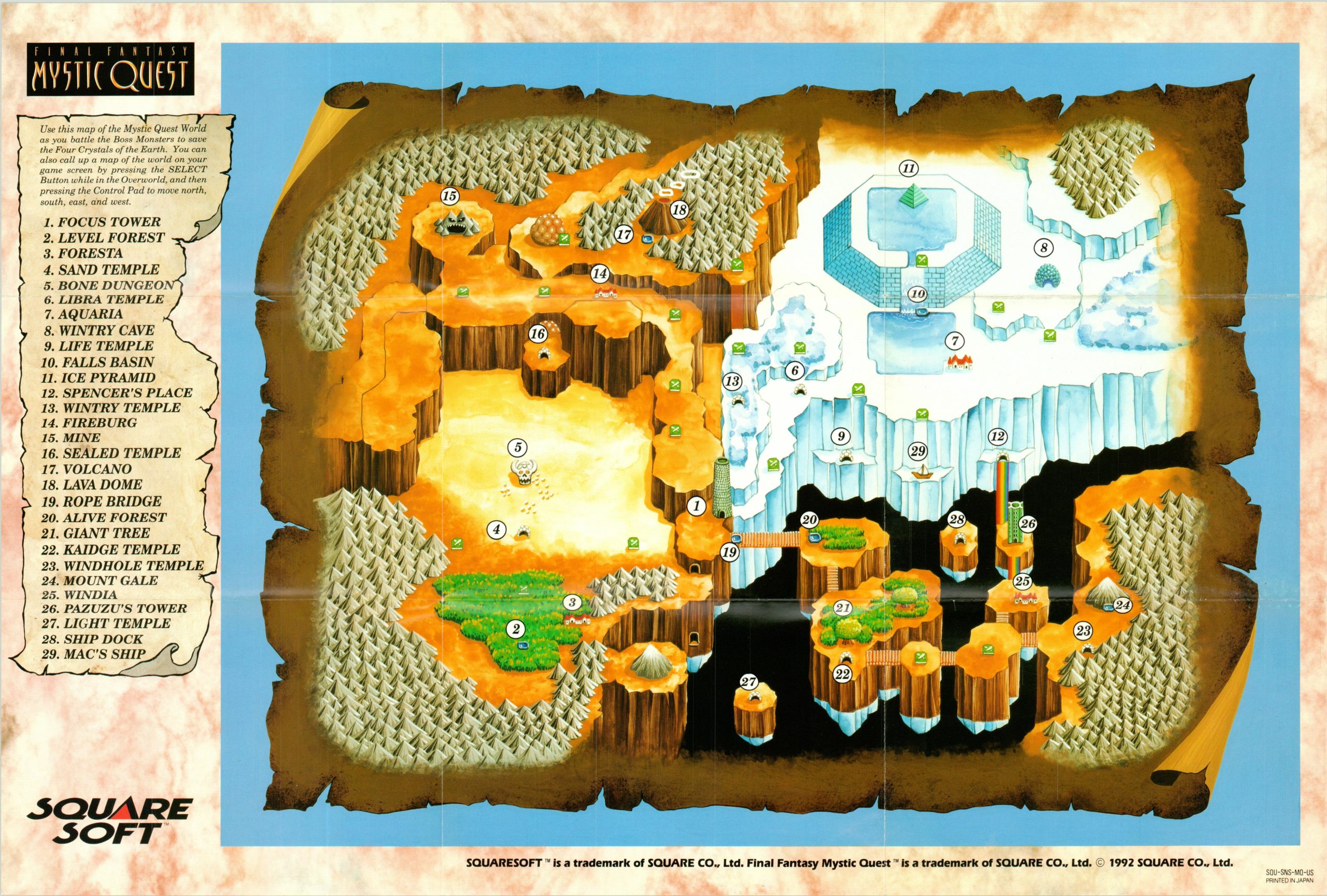 FFMQ World Map