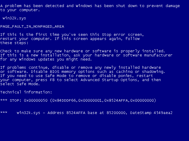 Blue Screen of Death